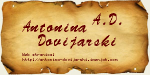 Antonina Dovijarski vizit kartica